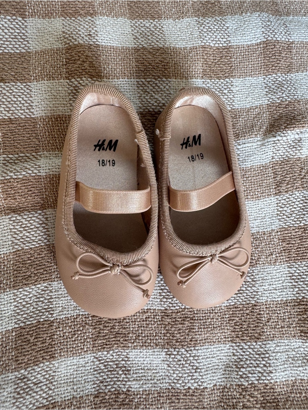 H&M Toddler Girls Metallic Rose Ballet Flats